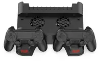 Многофункциональный стенд DOBE для PS4/Slim/PRO c функцией охлаждения и док-станцией