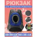 Рюкзак переноска для животных, синий, для животных до 8х кг
