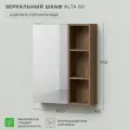 Зеркало шкаф в ванную Итана Alta 60 600х160х750 Дуб бурбон