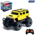 Машинка на пульте управления «Джип. Хамер», работает от батареек, цвет жёлтый