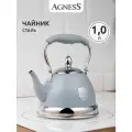 Чайник Agness с фильтром, 1,2 л индукционное капсульное дно и складывающейся ручкой