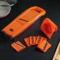 Libra Plast Овощерезка Libra Plast, с 6 насадками, овощедержателем и контейнером, оранжевая