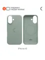 Силиконовый чехол COMMO Shield Case для Apple iPhone 16 с поддержкой беспроводной зарядки, Серо-зелёный