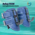 Гравитационные инверсионные ботинки крюки для ног на турник Rekoy FG08 из натуральной кожи, синие