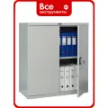 Шкаф архивный практик CB-11 с распашными дверями, 2 двери, серый, 930x850x400 мм, металлический, напольный, 1 полка