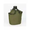 Фляжка армейская походная Аdventure 0,8 л для воды, с котелком, металл, зелёный чехол