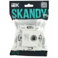 Розетка двойная TV+RJ45 кат.5E SKANDY SK-A14W арктич. бел. IEK SK-AK20-1-K01