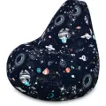 Кресло-мешок Пуффбери «Груша», размер XXXXL большой, Жаккард Космос