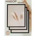 Фоторамка набор для фото от Мастер Рио, рамка 40х50 см, комплект 3шт, черный