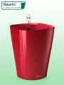 Кашпо с автополивом Lechuza MINI DELTINI Premium, L10 W10 H13 см, красное глянцевое / горшок для цветов