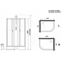 Душевая кабина Niagara NG-33094-14RBKTG 100x90
