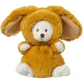 Мягкая игрушка Медвежонок Зигги в желтом костюме кролика 15 см, Barbara Bukowski