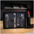 Подарочный набор сомелье iLUXE THE FULL Supreme Gray, электроштопор, хрустальные бокалы, аэратор, вакуумная пробка