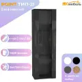 POINT ТИП-21 шкаф навесной, 40 х 126 х 29 см, МДФ/ЛДСП, Черный/Черный глянец