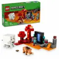 LEGO 21255 Minecraft The Nether Portal Ambush/Засада у Нижнего портала，Детские строительные игрушки, лего