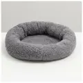 Пижон Лежанка для собак и кошек Уют, мягкий мех, 45 х 35 х 11 см, серая