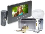 Набор: домофон IP AHD Wi-Fi EP-6814LG и электромеханический замок Anxing Lock-AX042 - замок с домофоном на входную дверь
