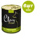 CLAN PRIDE консервы для собак Рубец и печень говяжья 340гр (6 штук)