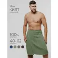 Килт VOTEX, мужской, вафельный, для бани, сауны, универсальный размер, зеленый, 60х140 см