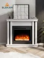 Камин электрический напольный ELEKAM NEO 23 с очагом и порталом, с пультом, обогревом и имитацией огня (Электрокамин)