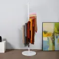 Металлическая стойка для шарфов/полотенец, высота 150 см, белый, размер упаковки 43х43х35