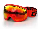 Горнолыжная маска для дальнозорких (с гиперметропией, пресбиопией) (диоптрии +3.5) с антизапотевающими стёклами UV400, VLT25%, red