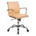 Кресло руководителя Бюрократ Ch-993-Low, эко. кожа, светло-коричневый