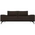 Прямой диван Нео, Велюр, Коричневый, Ящик для белья, 245х100х80 см