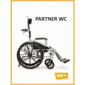 Кресло-коляска МЕТ PARTNER WC, с санитарным оснащением, складное, 130 кг