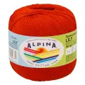 Пряжа Alpina LILY 10 шт. по 50 г 100% мерсеризованный хлопок 175 м №198 т. оранжевый