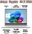 16 Ноутбук ASUS VivoBook 16X, IPS, AMD Ryzen AI 7 350 (5.0 ГГц), RAM 16ГБ, SSD 1 ТБ, Windows 11 Home + Office 2021 Pro Plus , Русская раскладка
