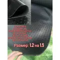 Резиновое покрытие напольное в рулоне 1,2 х 1.5 (Монета, цвет черный) Резиновая дорожка для авто, гаража, ступень