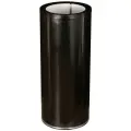 Урна металлическая, 600х250х250 мм, 30 литров, оцинкованная сталь, черная, кольцо под мешок, У250