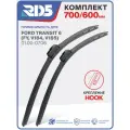 700 600 мм. Hook Крючок. Комплект бескаркасных щеток стеклоочистителя RD5 дворники на Ford Transit 6; Форд Транзит 6