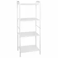 Стеллаж на металлокаркасе Валенсия-14, 455х300х1205 мм, 4 полки, белый, СТВ14 Б