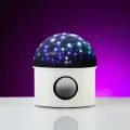 Световой прибор «Звёздное небо» 12 см, динамик, съёмная полусфера, 220 В, свечение RGB