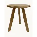 Журнальный столик ArtLab Aurora №3, круглый, массив бука, высота 45 см, бежевый