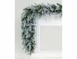 Гирлянда хвойная афродита, заснеженная, хвоя - 100% литая PE, 240 см, царь елка ВТК/АФР/ФЛ-240