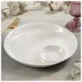 Блюдо с соусником White Label, d=25 см, цвет белый