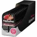 Корм влажный Alphapet Superpremium полнорационный, для собак говядина, 15шт х100г.