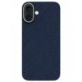 Чехол на iPhone 16, кевлар (арамид) сверхпрочный, темно-фиолетовый