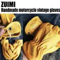 Мотоциклетные Перчатки из натуральной воловьей кожи в стиле ретро, перчатки для езды на мотоцикле и велосипеде, с закрытыми пальцами, с сенсорным экраном, аксессуары для езды на мотоцикле M