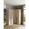 Угловой шкаф для одежды распашной с ящиками, Принцесса Мелания, Кашемир, 2200х1700х1300мм