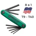 Набор шестигранников ключей 8 в 1 TORX Bondhus 12634 T9-T40