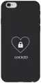 Силиконовый чехол на Apple iPhone 6s / 6 / Эпл Айфон 6 / 6с с рисунком Locked W Soft Touch черный