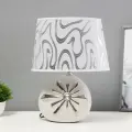 RISALUX Настольная лампа «Зара» Е14 40 Вт белый серебро 25.5×18×35 см
