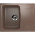 Каменная мойка для кухни врезная SURAGRAN S-26, 580*470мм, прямоугольная, цвет терракот/Раковина для кухни