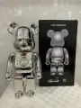 Игрушка фигурка Bearbrick 28см, 400%, CONVENI, серебро, коллекционная