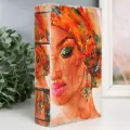 Шкатулка книга-сейф «Красивая девушка», дерево, искусственная кожа, 21×13×5 см