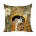 Подушка декоративная Девушка в саду Климт 40х40 велюр